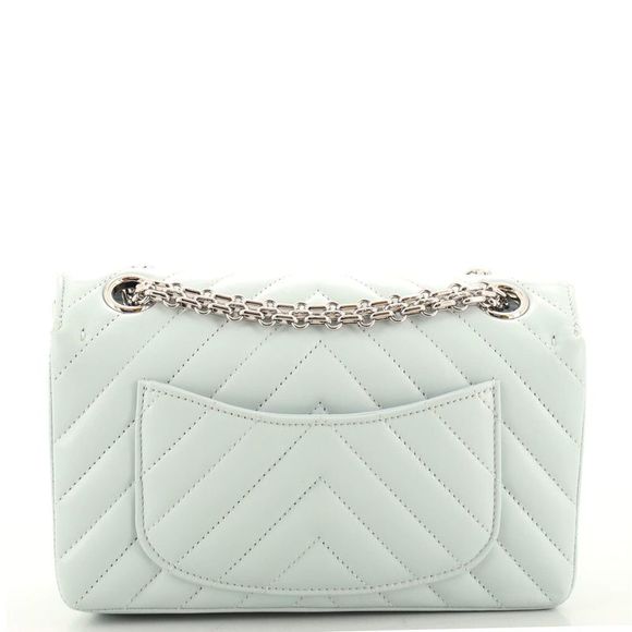 Chanel Reissue 2.55 Flap Bag Chevron Aged Calfskin Mini Blue - Picture 4 of 8